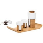 Dishware, Warm tea set, white - oak, cork lid, White