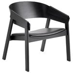 Cover lounge chair, black - black leather Cover lounge chair, black - black leather