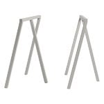 Dining tables, Loop Stand frame, 2 pcs, grey, Gray