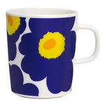 Oiva - Unikko mug 2,5 dl, white - dark blue - yellow Oiva - Unikko mug 2,5 dl, white - dark blue - yellow