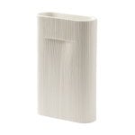 Ridge vase, 35 cm, off white