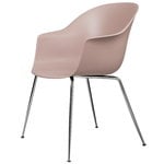 Dining chairs, Bat chair, sweet pink - chrome base, Pink