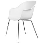 Dining chairs, Bat chair, pure white - chrome base, White