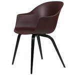 Bat chair, dark pink - black beech base Bat chair, dark pink - black beech base