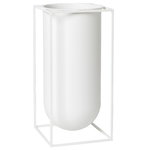 Kubus Nolia vase, white Kubus Nolia vase, white