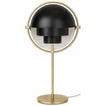 GUBI Multi-Lite table lamp, brass - black semi matt