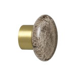 Hook, small, glass - brass Hook, small, glass - brass