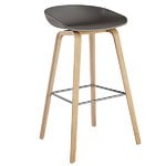 About A Stool AAS32, grey - lacquered oak, PU lacquer