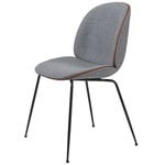 Dining chairs, Beetle chair, black steel - Remix 143, Gray