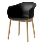 Chaises de salle à manger, Chaise Elefy JH30, noir - chêne, Noir