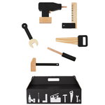 Design Letters Giocattoli in legno Tool School, 6 pz