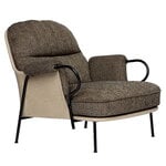 Lyra armchair, black steel - brown Kvadrat Safire 0001