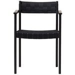 Ruokapöydän tuolit, Motif käsinojallinen tuoli, mustapetsattu tammi, Musta