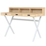 Desks, Hyppolite desk, oak - white, Natural