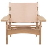 Armchairs & lounge chairs, Hunting Chair, oak - natural leather, Natural