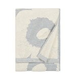 Marimekko Unikko Jacquard käsipyyhe, luonnonvalkoinen-sininen