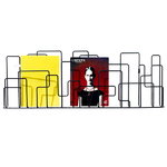 City Sunday magazine rack, black City Sunday magazine rack, black