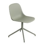 Fiber side chair, swivel base, dusty green
