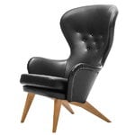 Ornäs Siesta lounge chair, oak - black leather Sørensen