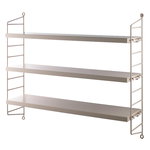 Wall shelves, String Pocket shelf, beige, Beige