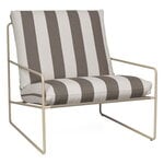 Outdoor lounge chairs, Desert 1-seater, cashmere - chocolate Stripe, Beige