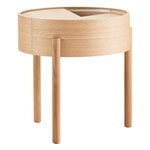 Woud Arc side table, white pigmented oak