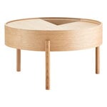 Coffee tables, Arc coffee table 66 cm, white pigmented oak, Natural