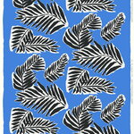 Babassu fabric, blue - black - off white Babassu fabric, blue - black - off white