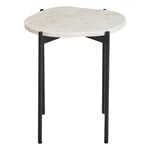 Side & end tables, La Terra occasional table, S, ivory travertine - black, White