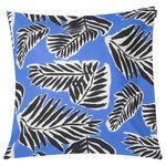 Babassu cushion cover 50 x 50 cm, blue - black - off white Babassu cushion cover 50 x 50 cm, blue - black - off white