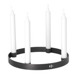 Ferm Living Circle candleholder, small, black brass