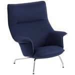 Armchairs & lounge chairs, Doze lounge chair, Balder 782 - chrome, Blue