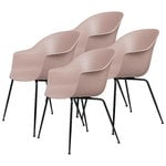 Bat chair, sweet pink - black base, set of 4 Bat chair, sweet pink - black base, set of 4