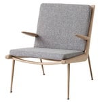 Armchairs & lounge chairs, Boomerang HM2 lounge chair, Hallingdal 130 - white oiled oak, Gray