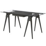 Arco desk with drawer, black