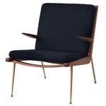 &Tradition Boomerang HM2 lounge chair, Loop Marine - oiled walnut
