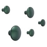 Ganci Dots Metal, set di 5, verde scuro Ganci Dots Metal, set di 5, verde scuro