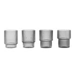 Other drinkware, Ripple small glasses, 4 pcs, smoked grey, Gray