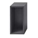 Muuto Stacked shelf module with backboard small, dark grey
