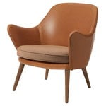 Armchairs & lounge chairs, Dwell armchair, cognac leather - Sprinkles 254, Brown