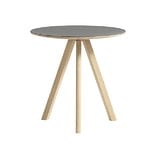 CPH20 round table 50 cm, matt lacquered oak - grey lino CPH20 round table 50 cm, matt lacquered oak - grey lino