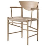 Dining chairs, Drawn HM4 chair, white oiled oak, Natural