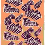 Babassu fabric, orange - purple - yellow Babassu fabric, orange - purple - yellow