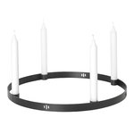 Ferm Living Circle kynttelikkö, suuri, musta messinki