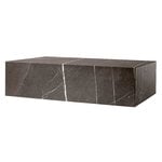 Plinth table, low, brown Kendzo marble