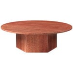 Tavolino Epic, rotondo, 110 cm, travertino rosso
