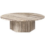 Epic coffee table, round, 110 cm, grey travertine Epic coffee table, round, 110 cm, grey travertine