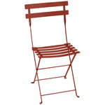 Patio chairs, Bistro Metal chair, red ochra, Red