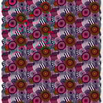 Pieni Siirtolapuutarha fabric, white-red-dark blue Pieni Siirtolapuutarha fabric, white-red-dark blue