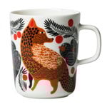 Oiva - Ketunmarja mug 2,5 dl, white - brown - black Oiva - Ketunmarja mug 2,5 dl, white - brown - black